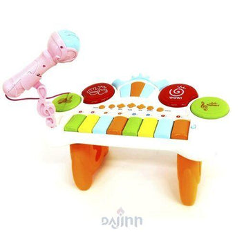 DaJinn Kids Funny Musical Mini Piano 21 Lights with a 1 Microphone With high definition sound quality, 1 usb cable, 1 Piano, 1 mp3 connection line Musical Instruments Adjustable 2 in 1 Piano Toys For Age 3+ Kids, Children’s, Baby, Boys and Girls