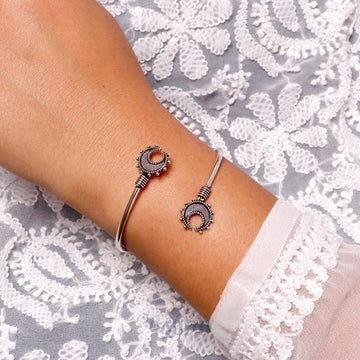 Chandrika Silver Oxidized Bracelet