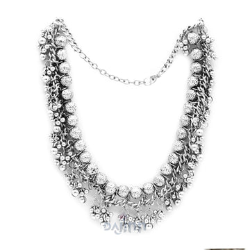 Dajinn Gouri Metallic Ghungroo Silver Oxidized Jewelry Gift Set
