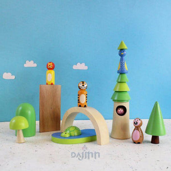 DaJinn Wooden Peg Dolls Forest Friends Play Set (3 years+)
