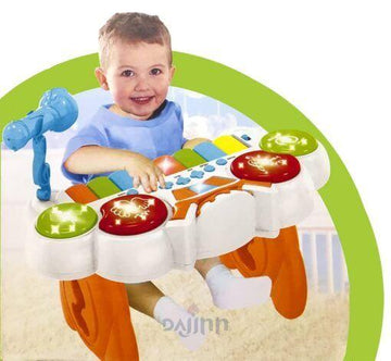 DaJinn Kids Funny Musical Mini Piano 21 Lights with a 1 Microphone With high definition sound quality, 1 usb cable, 1 Piano, 1 mp3 connection line Musical Instruments Adjustable 2 in 1 Piano Toys For Age 3+ Kids, Children’s, Baby, Boys and Girls