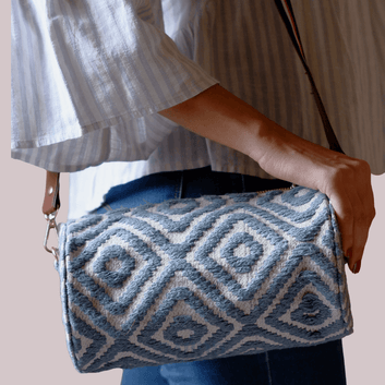 Dajinn Powder Blue Barrel Sling Bag