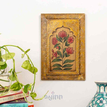 Yellow Handpainted Wooden Wall Frame