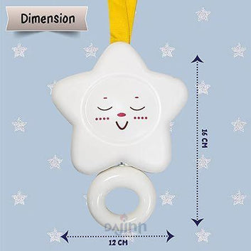 DaJinn Plastic Star Shaped Hanging Cot Rattle for Infants Melodious Sound Rattle Toys for 0-3 Months Newborn Toys,Baby Toys 0-6 Months,Infant Toys 0 3 6 12 Months,White