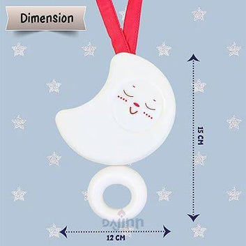 DaJinn Moon Shaped Hanging Cot Rattle for Infants Melodious Sound Rattle Toys for 0-3 Months Newborn Toys,Baby Toys 0-6 Months,Infant Toys 0 3 6 12 Monthswhite