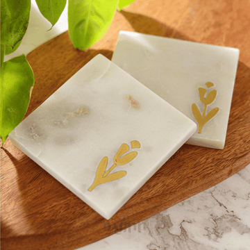 Dajinn Tulip Marble Coaster (Set Of 2)