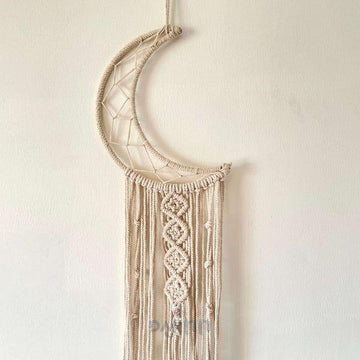 Macrame Moon Dreamcatcher Wall Hanging