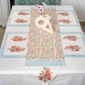Dahlia Block Print Runner