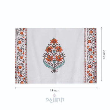 Daffodil Block Print Table Mat (Set of 2)