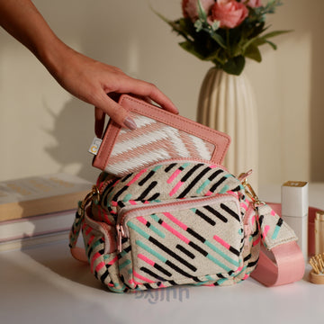 Dajinn Bubblegum Pink Multi Pocket Sling Bag