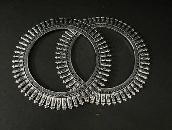Dajinn Swarnkaar Traditional Lotus Manzar Kada Pure Brass Oxidized Bangles Kada Set, Antique Handcrafted Design, Wedding Festival Jewelry for Women (Copy) (Copy) (Copy)