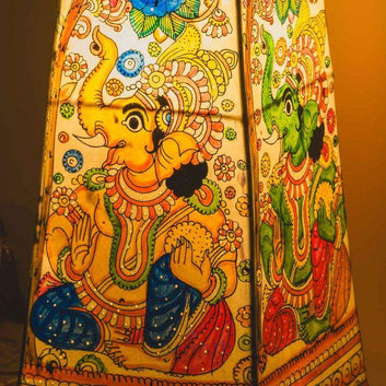 Ganesha Leather Lamp