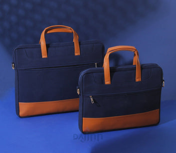Dajinn Solid Navy Blue Laptop Bag