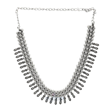 Dajinn Mishi Metallic Silver Oxidized Jewelry Gift Set