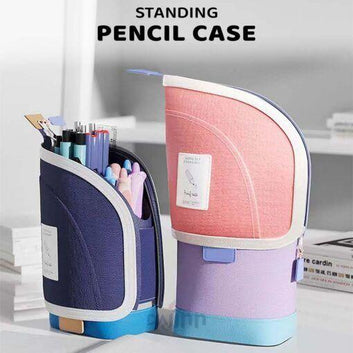 DaJinn Kids Pen Case with Spacious Storage, Multifunctional Stationery Organizer for School Office – Pink
