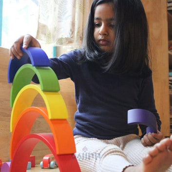 DaJinn Wooden Rainbow Arch Stacker Set (2 Years+)