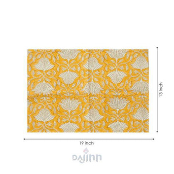 Saffron Block Print Table Mat (Set of 2)