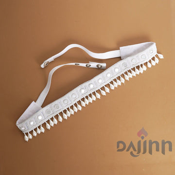 Dajinn Saraayu Bead Mirror White Belt