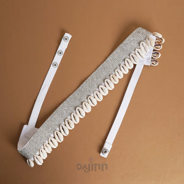 Dajinn Ambrai Bead Shell Silver Belt