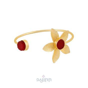 Dajinn Juhi Dark Red Flower Bracelet