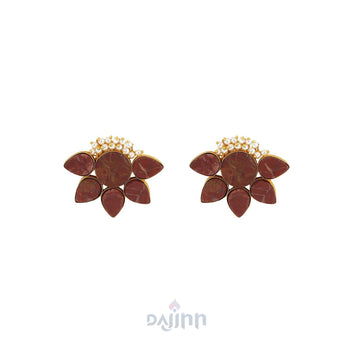 Dajinn Aahan Red Stone Earrings