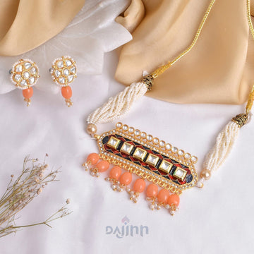 Dajinn Akruti Blue Necklace Set