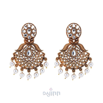 Dajinn Vikasini White Gold Enamel Earrings