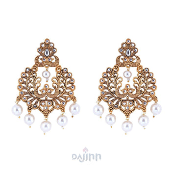 Dajinn Siyaa White Gold Enamel Earrings