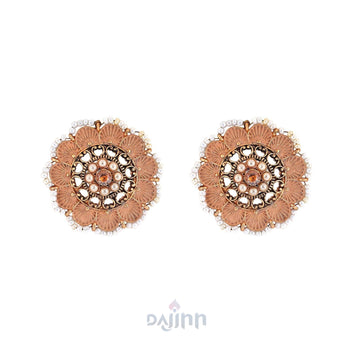 Dajinn Pragya Nude Pink Gold Enamel Stud