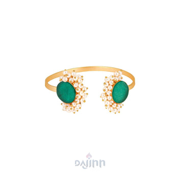 Dajinn Piyali Green Studded Pearl Bracelet