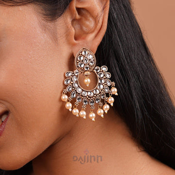 Dajinn Ira White Gold Enamel Earrings