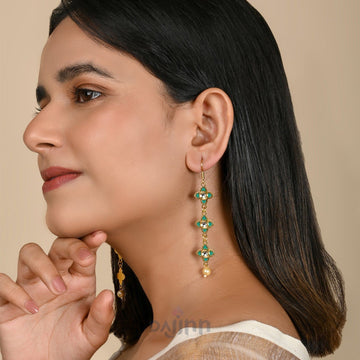 Dajinn Tvarita Turquoise Gold Earring
