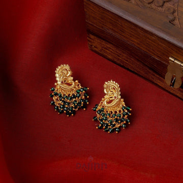 Dajinn Rati Gold Green Earrings