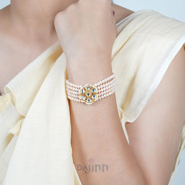 Dajinn Adhira Light Pink Beaded Bracelet