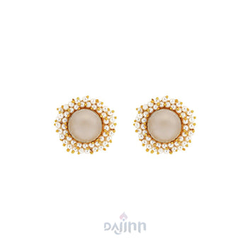 Dajinn Roop Light Pink Druzy Stone Earring