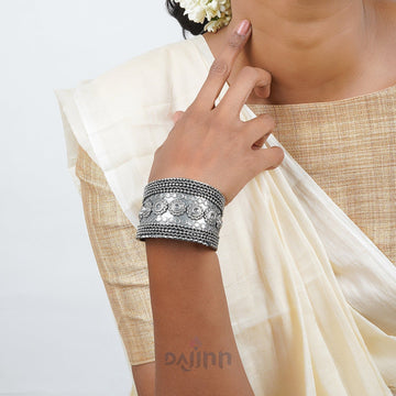 Dajinn Aadhiya Silver Oxidised Bracelet