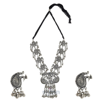 Dajinn Siddhi Silver Oxidised Necklace