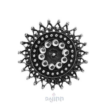 Lavanya Silver Oxidized Ring