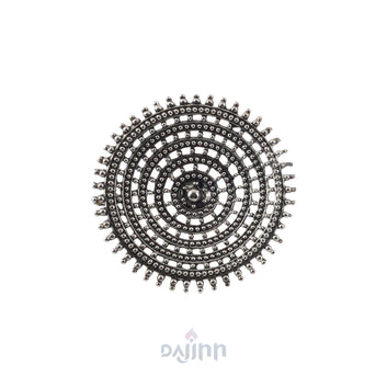 Dajinn Aadhya Silver Oxidised Ring