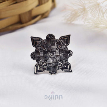 Dajinn Ifla Silver Oxidised Ring