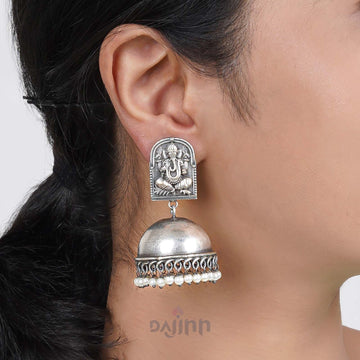 Dajinn Aesha Silver Oxidised Earring
