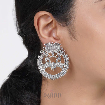 Dajinn Rasha Silver Oxidised Earring