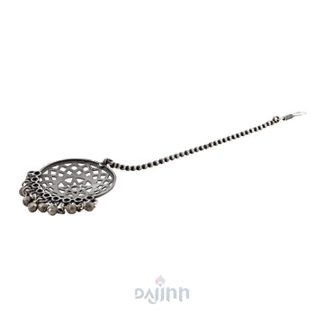 Dajinn Aashirya Silver Oxidised Maang Tika