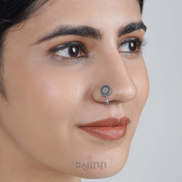 Dajinn Aryana Silver Oxidised Nosepin