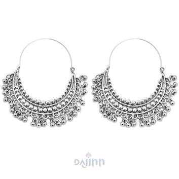 Aamod Silver Oxidized Earrings