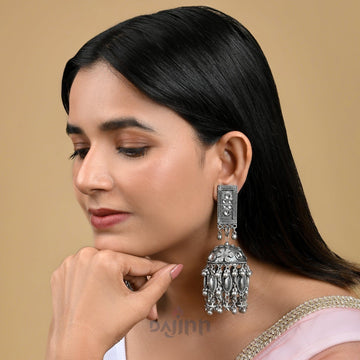 Dajinn Aanya Silver Oxidised Earring