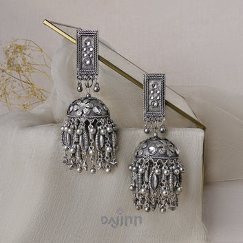 Dajinn Aanya Silver Oxidised Earring