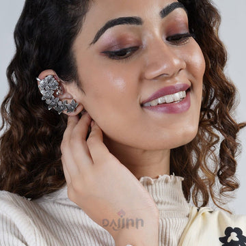 Dajinn Aaira Silver Oxidised Earcuff