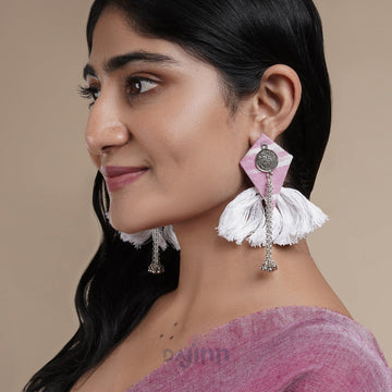 Dajinn Vallari Pink Tassel Earring