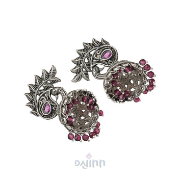 Dajinn Rukmani Silver Oxidised Earring